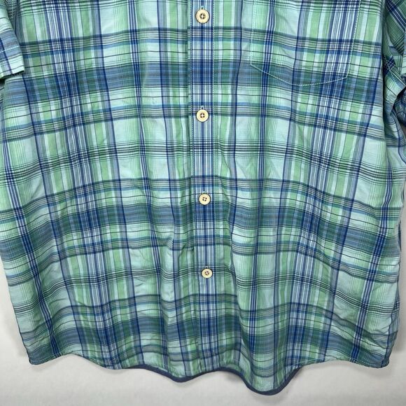 Tommy Bahama The Coconut Point Button Up Shirt Mens Large Green Blue Plaid SS - Picture 3 of 13
